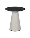 MESITA BLANCO Y NEGRO METAL DECORACIÓN 50 X 50 X 55 CM