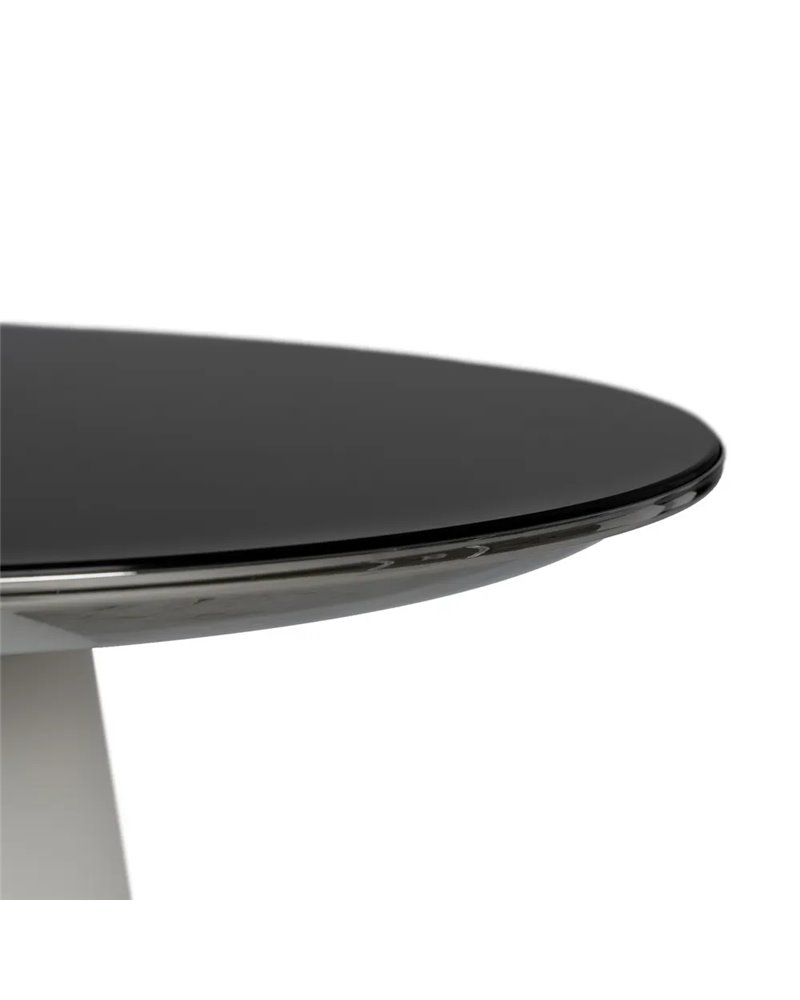 MESITA BLANCO Y NEGRO METAL DECORACIÓN 50 X 50 X 55 CM