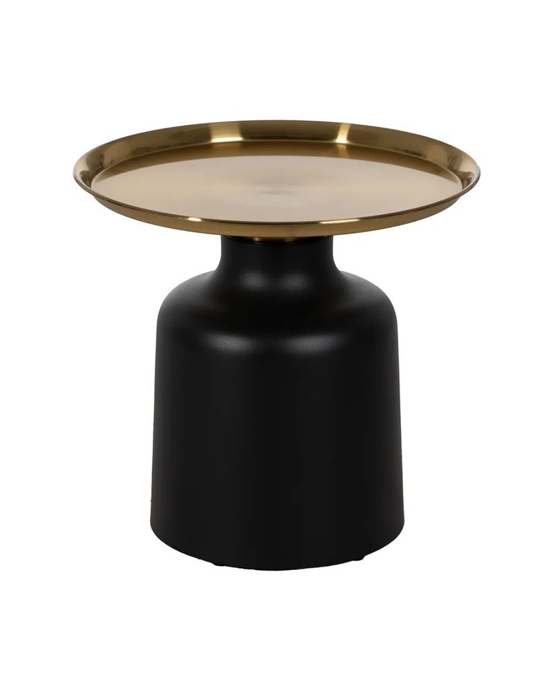 MESITA NEGRO-DORADO METAL DECORACIÓN 50 X 50 X 47,50 CM