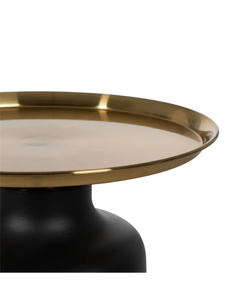 MESITA NEGRO-DORADO METAL DECORACIÓN 50 X 50 X 47,50 CM