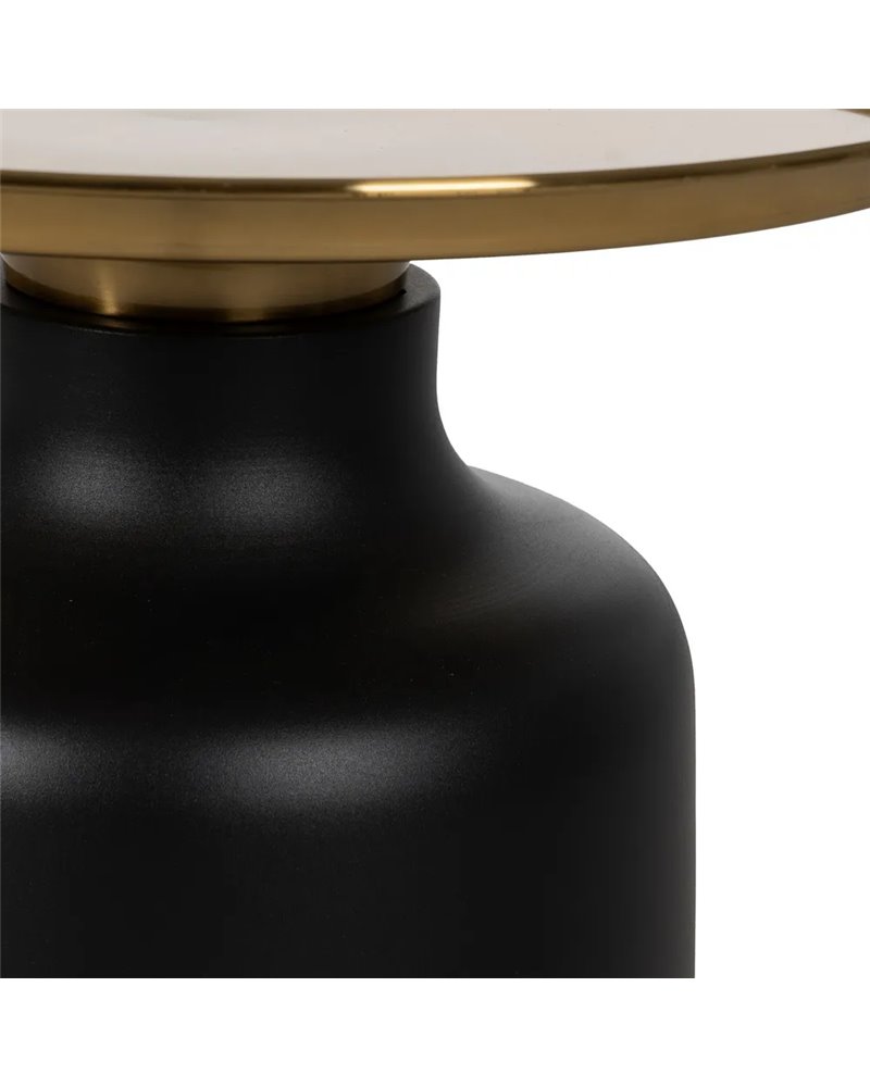 MESITA NEGRO-DORADO METAL DECORACIÓN 50 X 50 X 47,50 CM