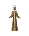 PORTAVELAS ÁNGEL ORO METAL-CRISTAL 26,50 X 13,50 X 52,50 CM
