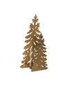 PORTAVELAS ÁRBOL ORO METAL DECORACIÓN 22 X 11 X 41,50 CM