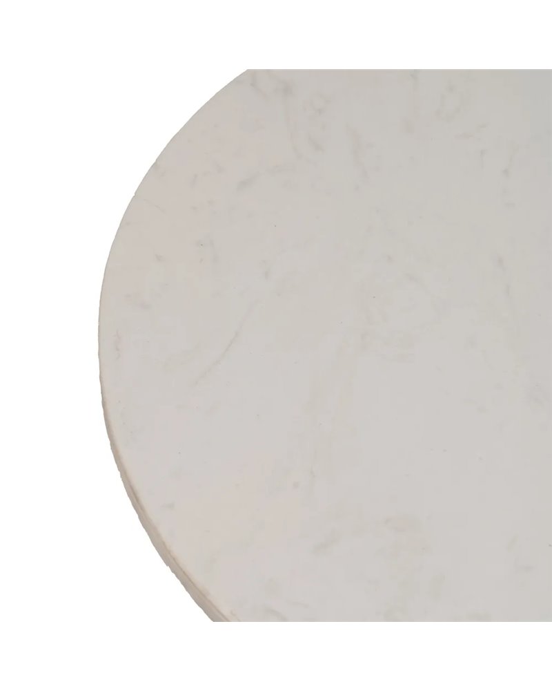 MESITA BLANCO METAL-MÁRMOL 40,50 X 40,50 X 45 CM