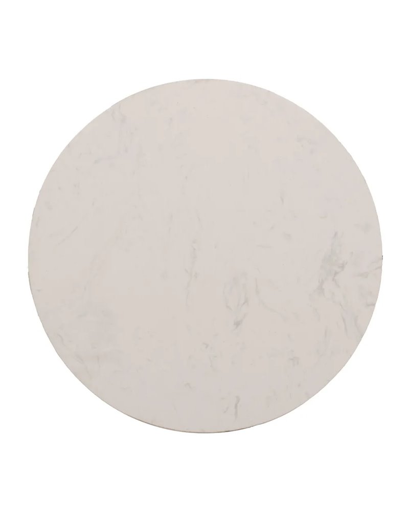 MESITA BLANCO METAL-MÁRMOL 40,50 X 40,50 X 45 CM