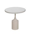 MESITA BLANCO METAL-ESPEJO 45 X 45 X 46 CM