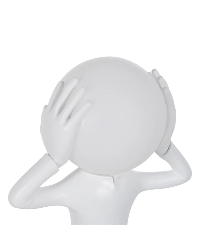 LÁMPARA MESA FIGURA BLANCO RESINA 27 X 18 X 52,50 CM