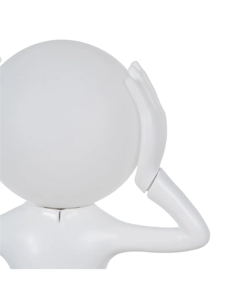LÁMPARA MESA FIGURA BLANCO RESINA 27 X 18 X 52,50 CM