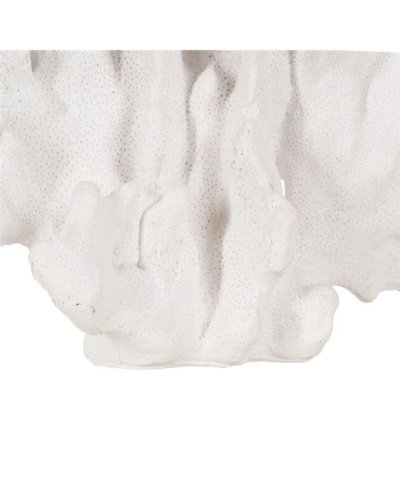 FIGURA CORAL BLANCO RESINA DECORACIÓN 27,50 X 13,50 X 19,50