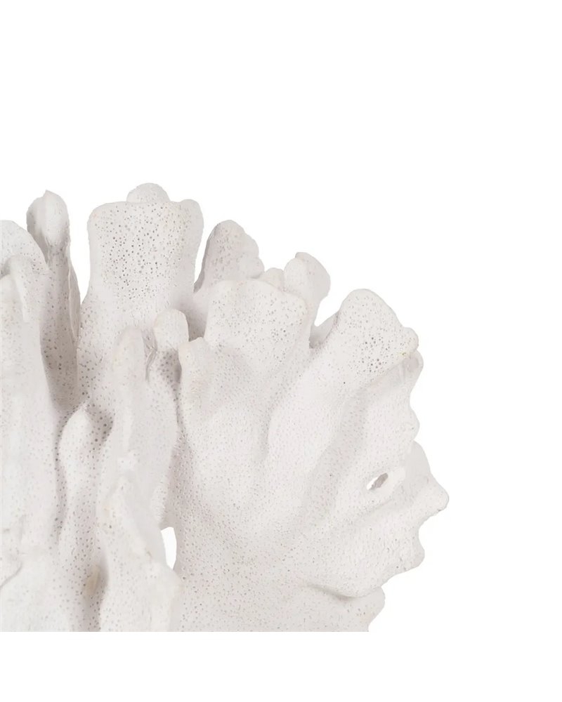 FIGURA CORAL BLANCO RESINA DECORACIÓN 27,50 X 13,50 X 19,50