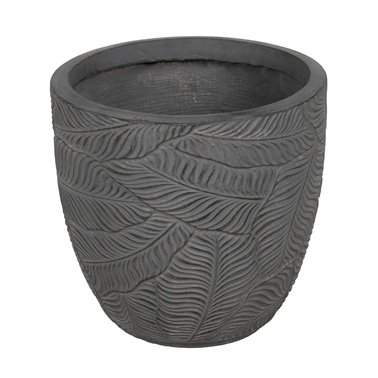 S/3 MACETEROS GRIS FIBRA DE...