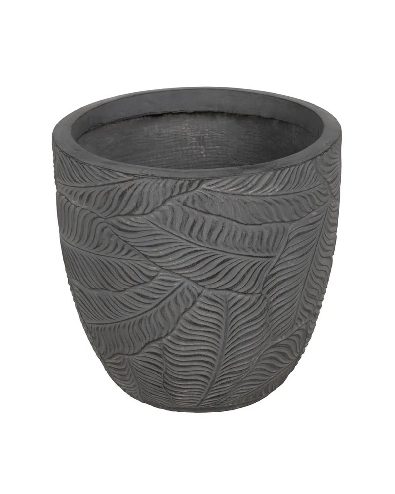S/3 MACETEROS GRIS FIBRA DE MAGNESIO 37 X 37 X 35 CM