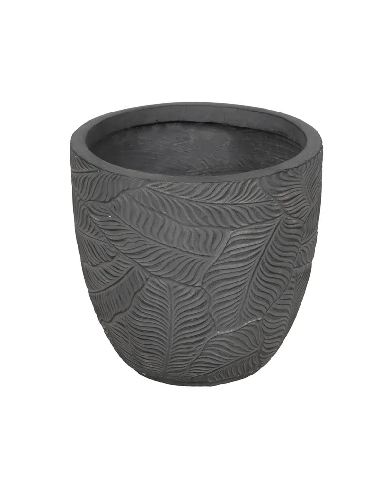 S/3 MACETEROS GRIS FIBRA DE MAGNESIO 37 X 37 X 35 CM
