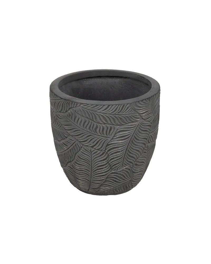 S/3 MACETEROS GRIS FIBRA DE MAGNESIO 37 X 37 X 35 CM