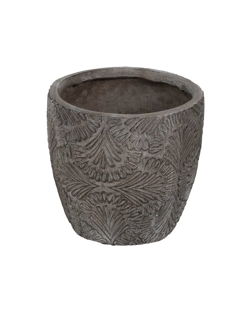 S/3 MACETEROS GRIS FIBRA DE MAGNESIO 37 X 37 X 35 CM