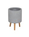 S/3 MACETEROS GRIS FIBRA DE MAGNESIO 36 X 36 X 56 CM