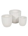 S/3 MACETEROS BLANCO FIBRA DE MAGNESIO 37 X 37 X 35,50 CM