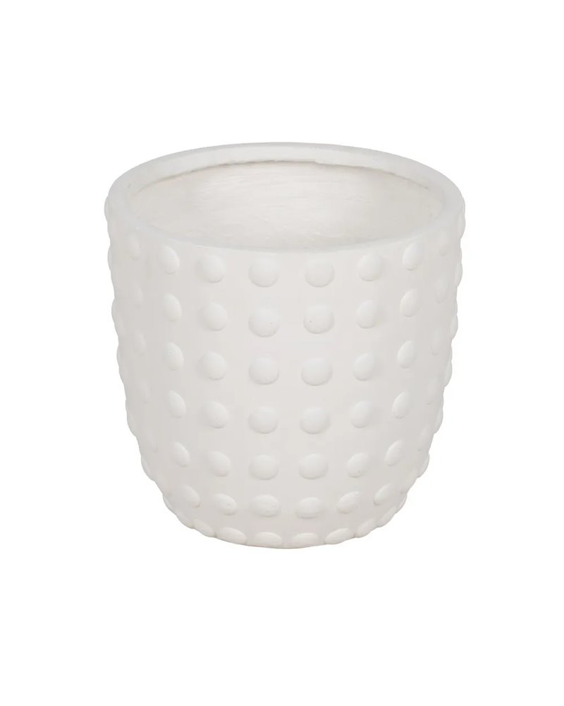 S/3 MACETEROS BLANCO FIBRA DE MAGNESIO 37 X 37 X 35,50 CM