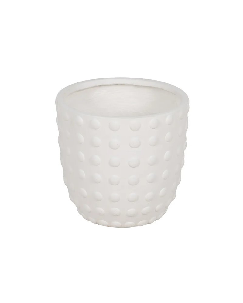 S/3 MACETEROS BLANCO FIBRA DE MAGNESIO 37 X 37 X 35,50 CM