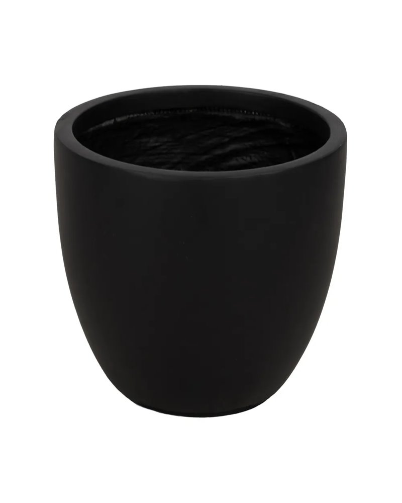 S/4 MACETEROS NEGRO FIBRA DE MAGNESIO 44 X 44 X 41,50 CM