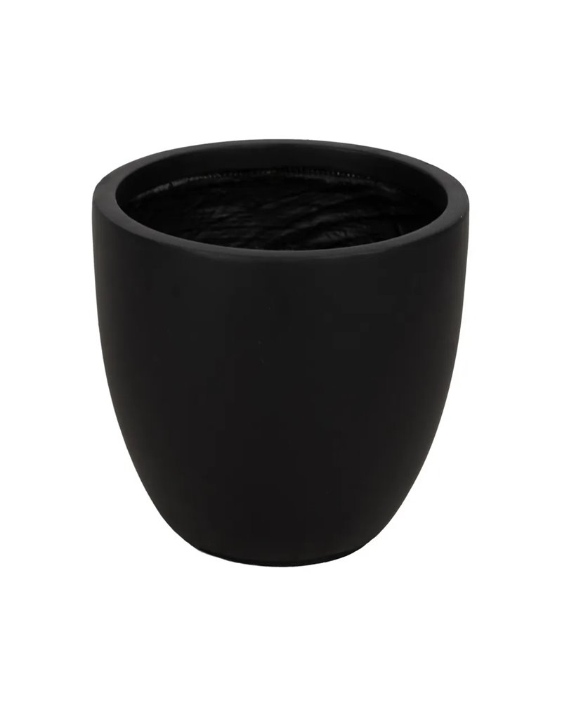 S/4 MACETEROS NEGRO FIBRA DE MAGNESIO 44 X 44 X 41,50 CM