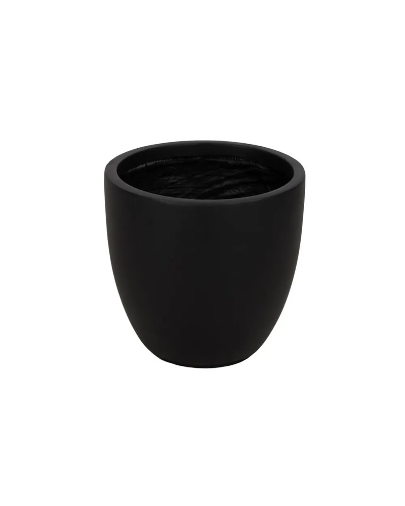 S/4 MACETEROS NEGRO FIBRA DE MAGNESIO 44 X 44 X 41,50 CM
