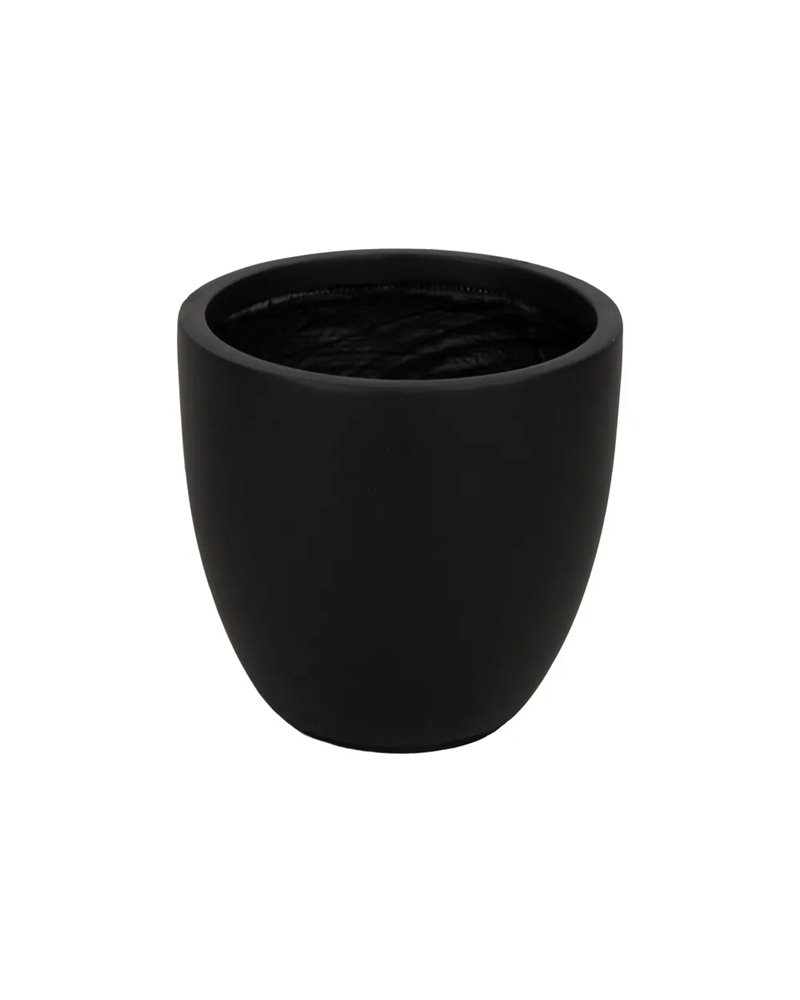 S/4 MACETEROS NEGRO FIBRA DE MAGNESIO 44 X 44 X 41,50 CM