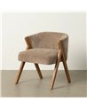 SILLA TAUPE MADERA DE ABEDUL SALÓN 58 X 59,50 X 68,50 CM