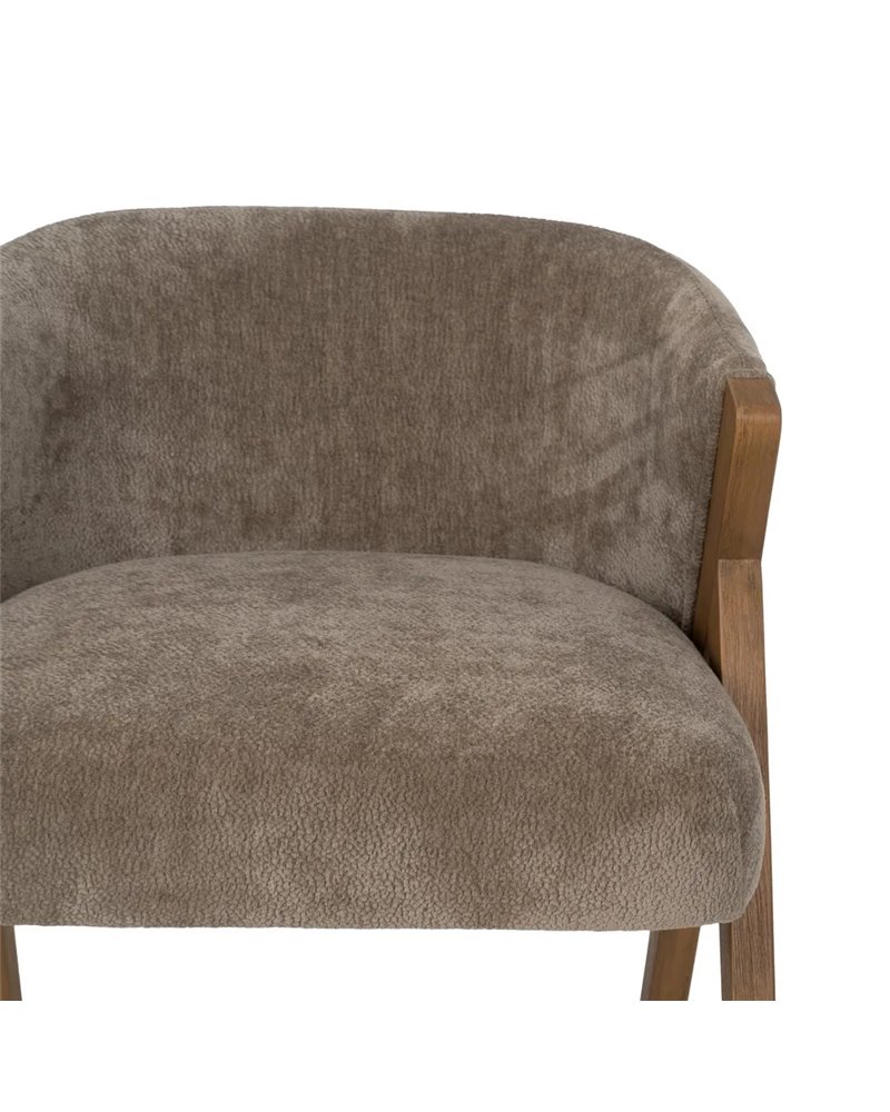 SILLA TAUPE MADERA DE ABEDUL SALÓN 58 X 59,50 X 68,50 CM