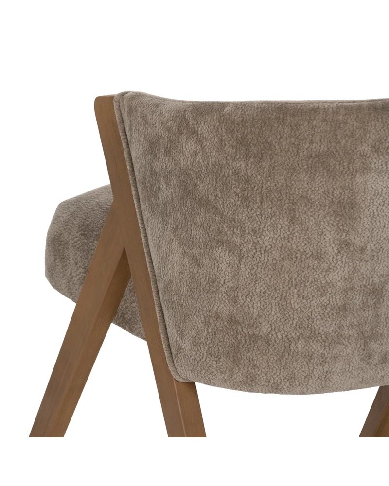 SILLA TAUPE MADERA DE ABEDUL SALÓN 58 X 59,50 X 68,50 CM