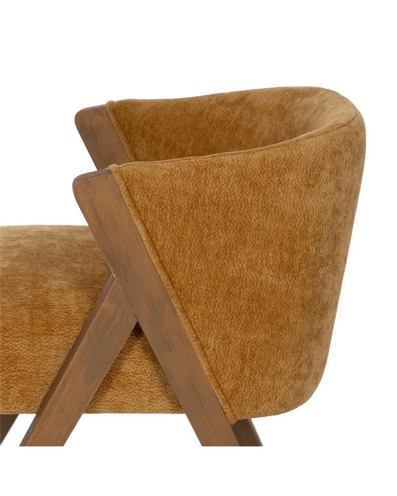 SILLA AMARILLO MADERA DE ABEDUL SALÓN 58 X 59,50 X 68,50 CM