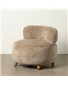 SILLÓN TAUPE MADERA DE ABEDUL SALÓN 78 X 82 X 71 CM