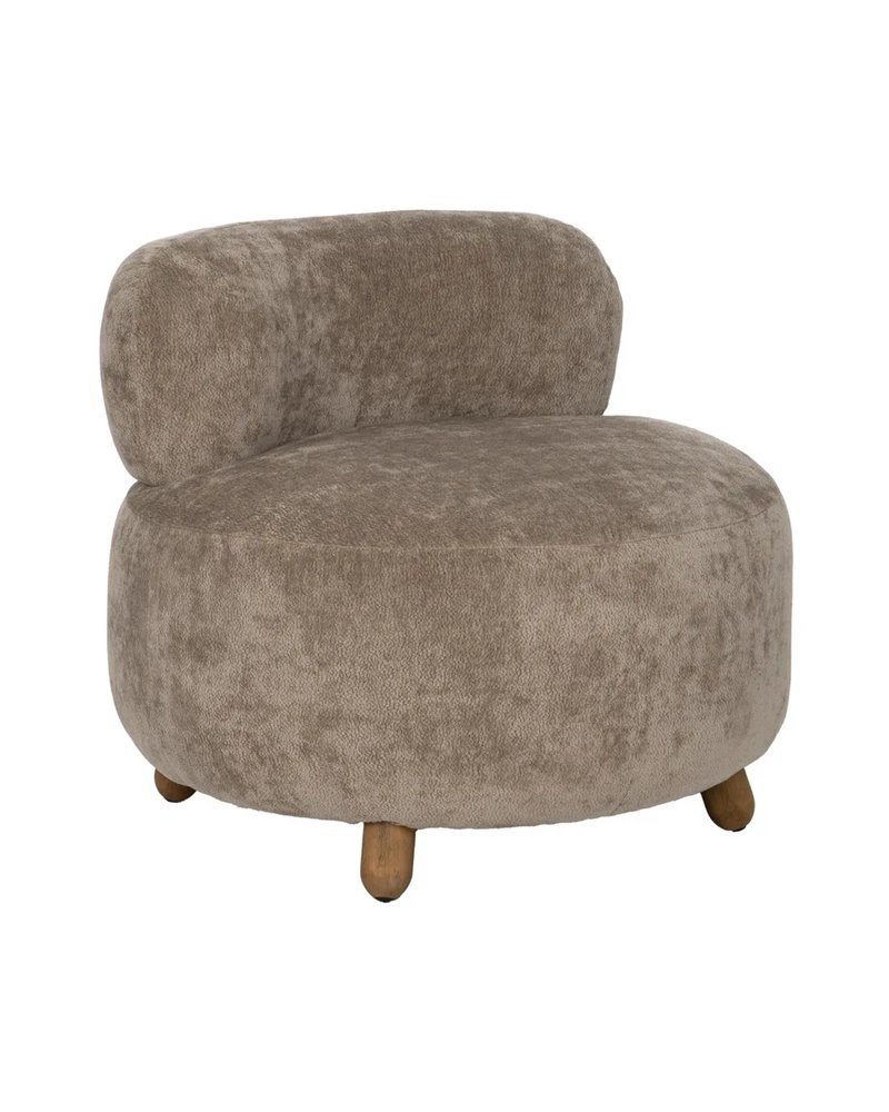SILLÓN TAUPE MADERA DE ABEDUL SALÓN 78 X 82 X 71 CM