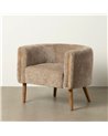 SILLÓN TAUPE MADERA DE ABEDUL SALÓN 73 X 73 X 68 CM