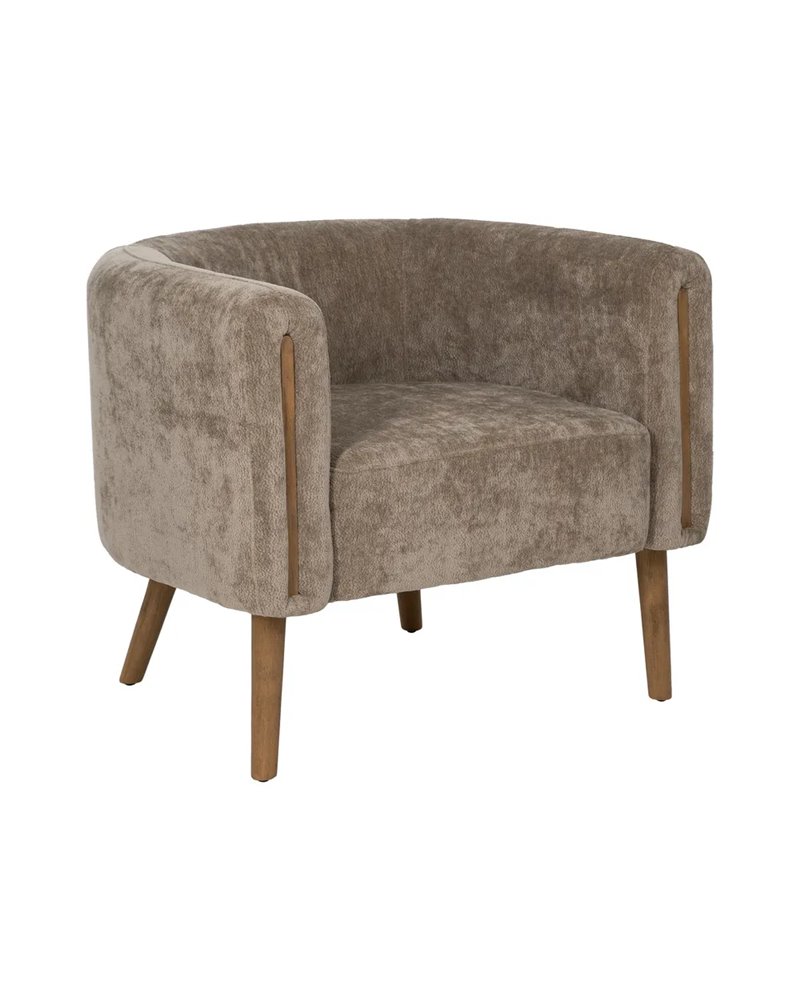 SILLÓN TAUPE MADERA DE ABEDUL SALÓN 73 X 73 X 68 CM