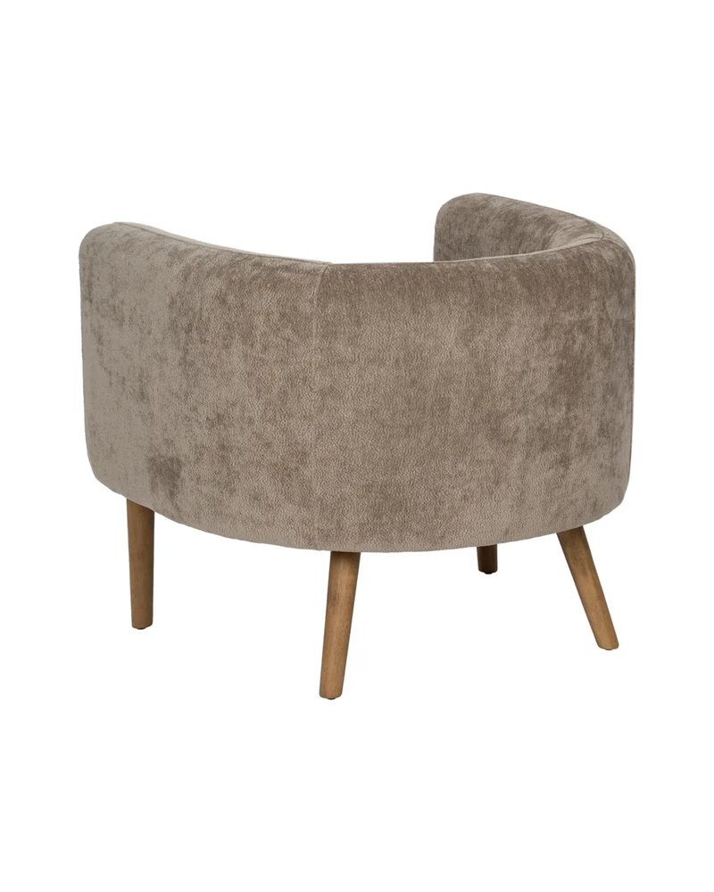 SILLÓN TAUPE MADERA DE ABEDUL SALÓN 73 X 73 X 68 CM