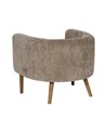 SILLÓN TAUPE MADERA DE ABEDUL SALÓN 73 X 73 X 68 CM