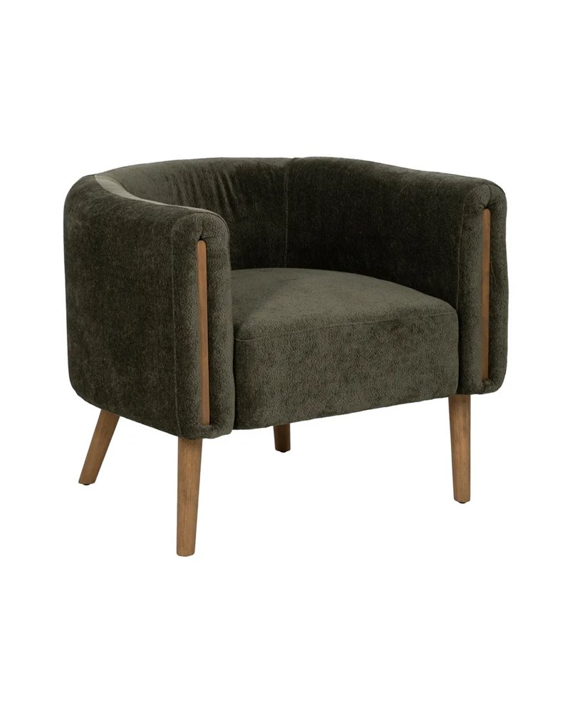 SILLÓN VERDE MADERA DE ABEDUL SALÓN 73 X 73 X 68 CM