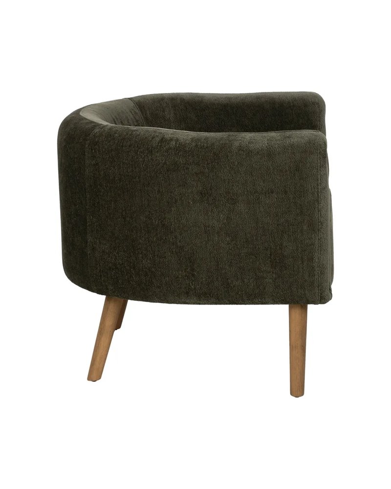 SILLÓN VERDE MADERA DE ABEDUL SALÓN 73 X 73 X 68 CM