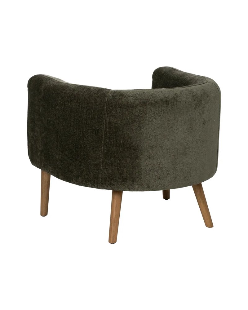 SILLÓN VERDE MADERA DE ABEDUL SALÓN 73 X 73 X 68 CM