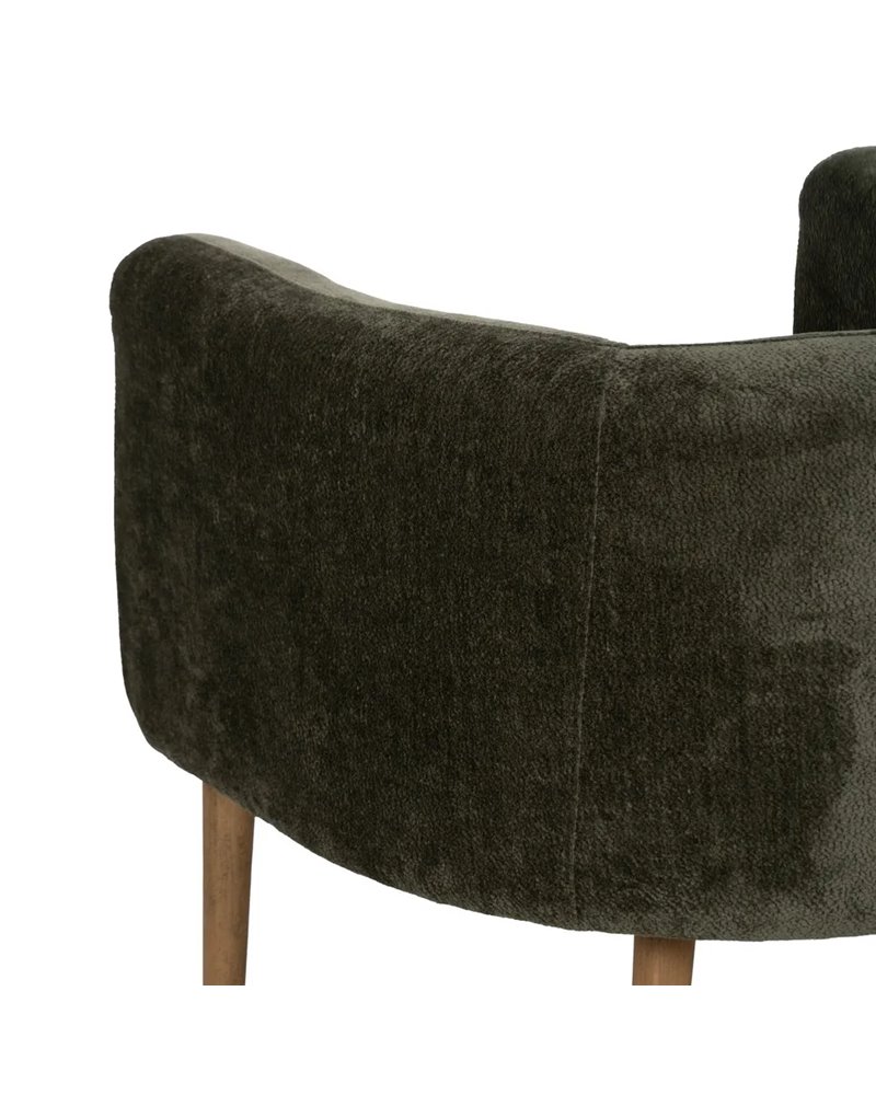 SILLÓN VERDE MADERA DE ABEDUL SALÓN 73 X 73 X 68 CM