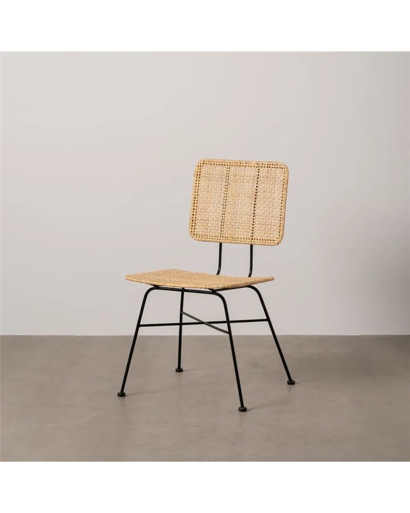 SILLA FIBRA NATURAL-METAL SALÓN 51 X 50 X 84 CM