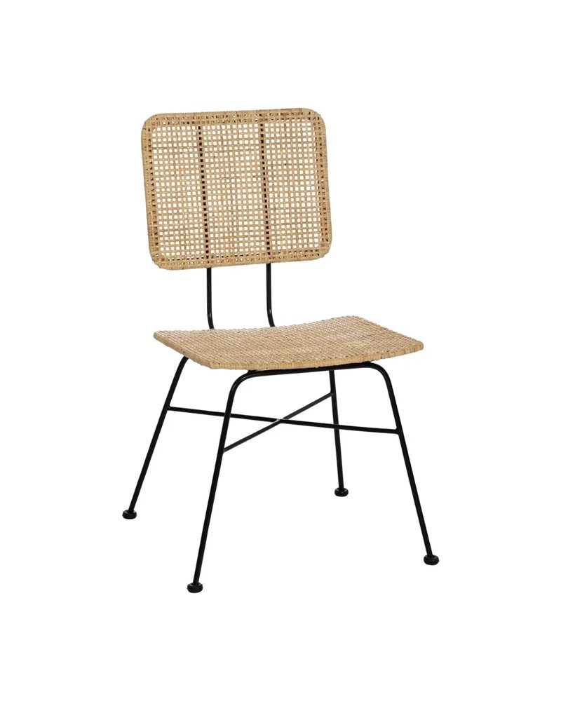 SILLA FIBRA NATURAL-METAL SALÓN 51 X 50 X 84 CM