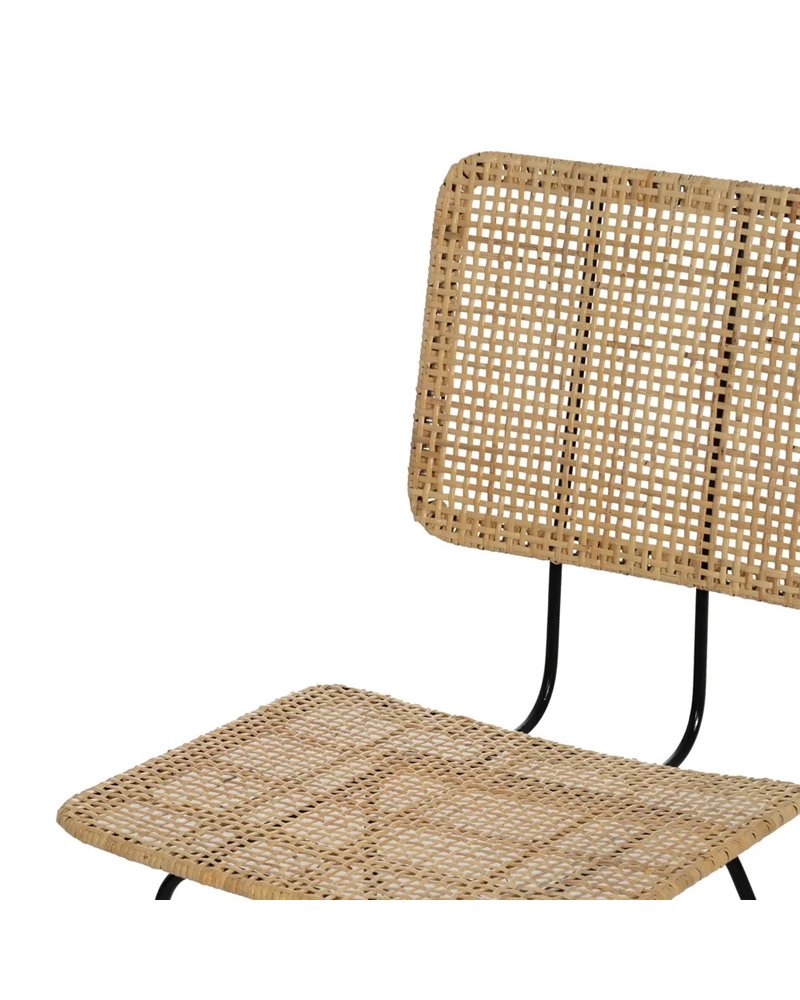 SILLA FIBRA NATURAL-METAL SALÓN 51 X 50 X 84 CM