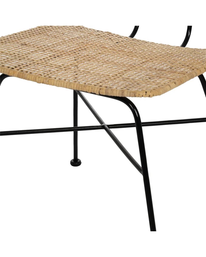 SILLA FIBRA NATURAL-METAL SALÓN 51 X 50 X 84 CM