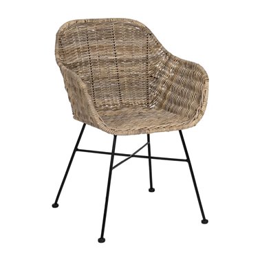 SILLA FIBRA NATURAL-METAL SALÓN 57 X 57 X 80 CM