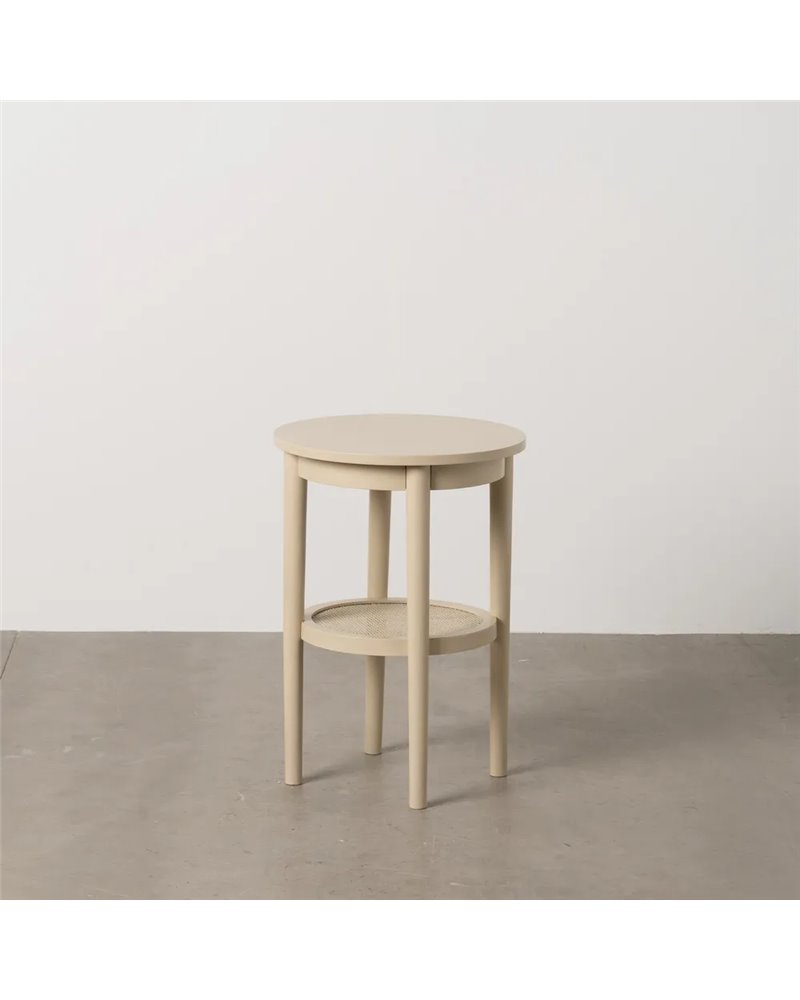 MESA AUXILIAR CREMA DM 40 X 40 X 56 CM