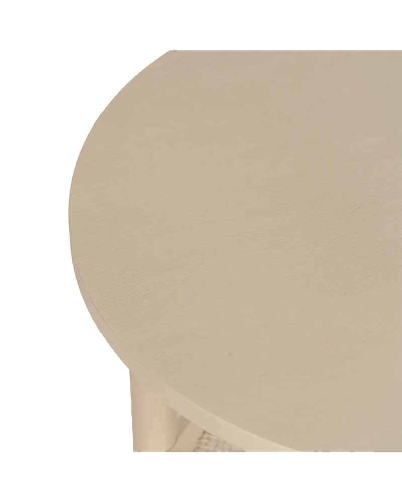 MESA AUXILIAR CREMA DM 40 X 40 X 56 CM