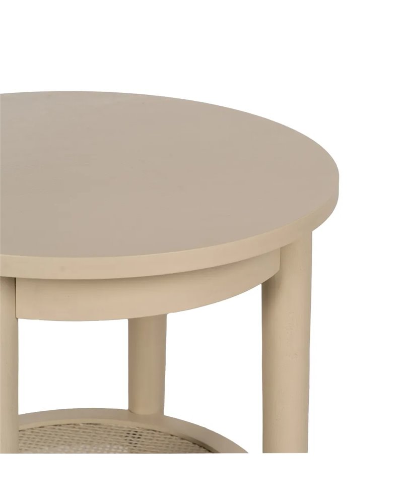 MESA AUXILIAR CREMA DM 40 X 40 X 56 CM