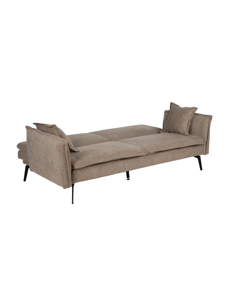 SOFÁ-CAMA TAUPE TEJIDO-METAL SALÓN 214 X 106 X 84 CM